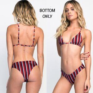 RVCA Tidal Stripe High Cut Bikini Bottom